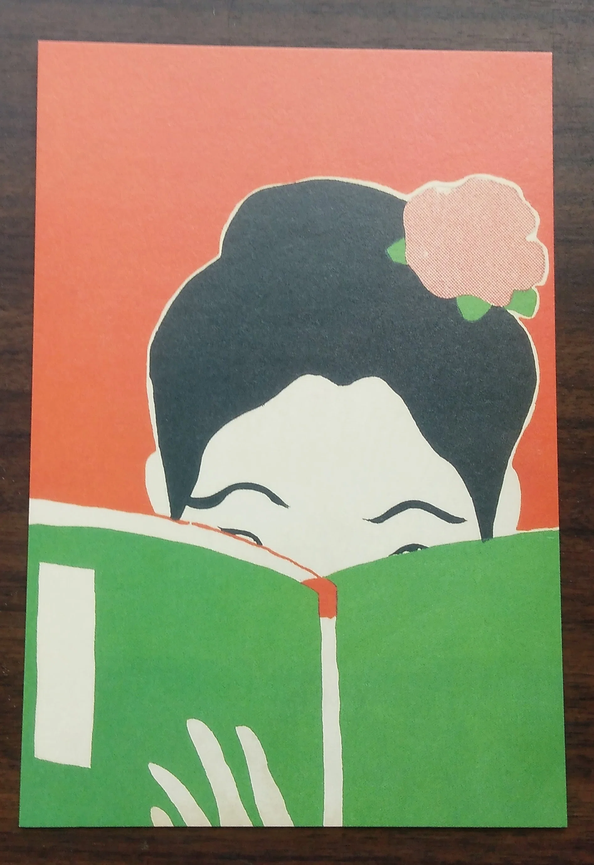 葉　アート作品　作者mi 東洋文庫ミュージアムにて。マイ絵葉書コレクションに3枚追加されまし