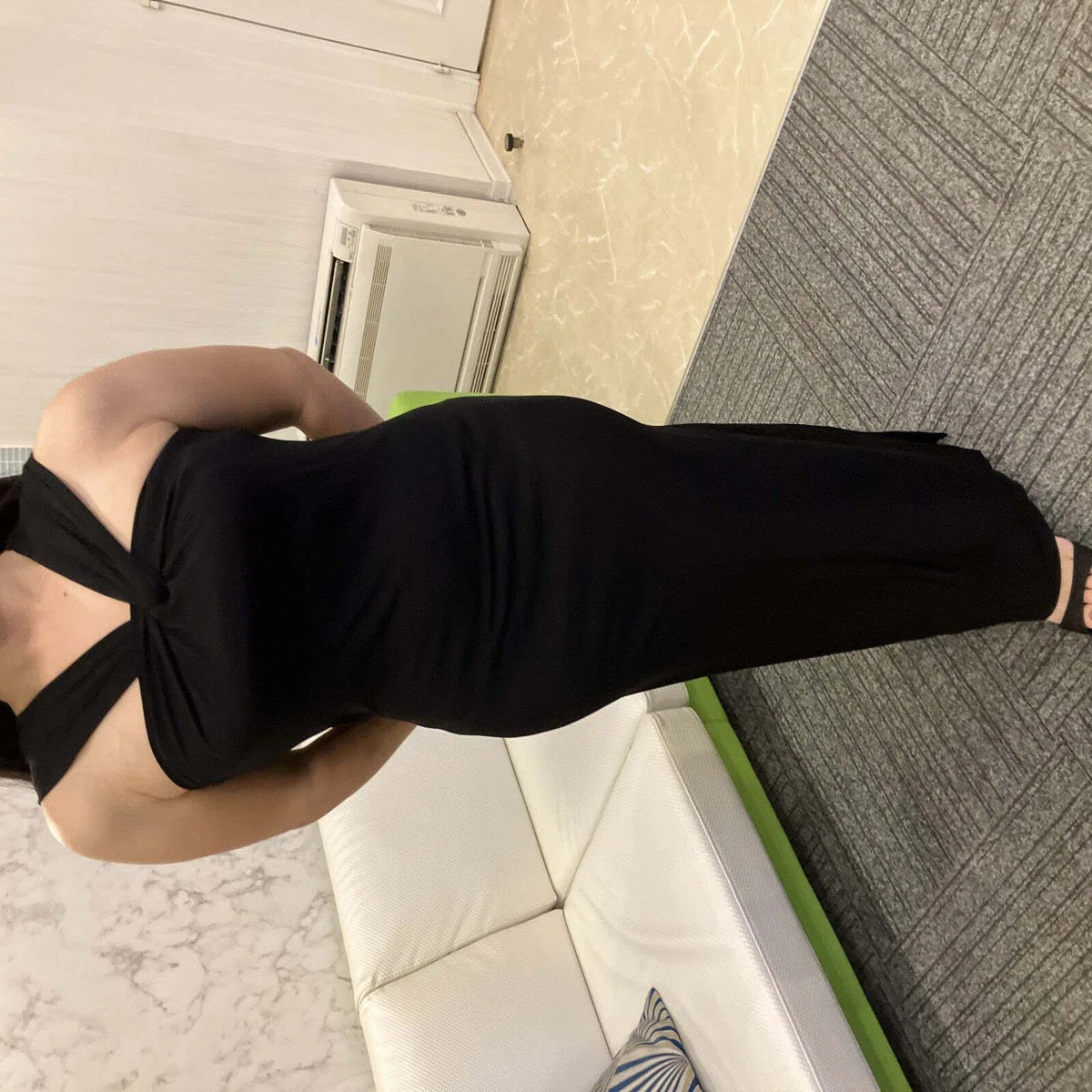 VALENTINO Sleeveless Long Dress Party Dress Black Made in Italy 