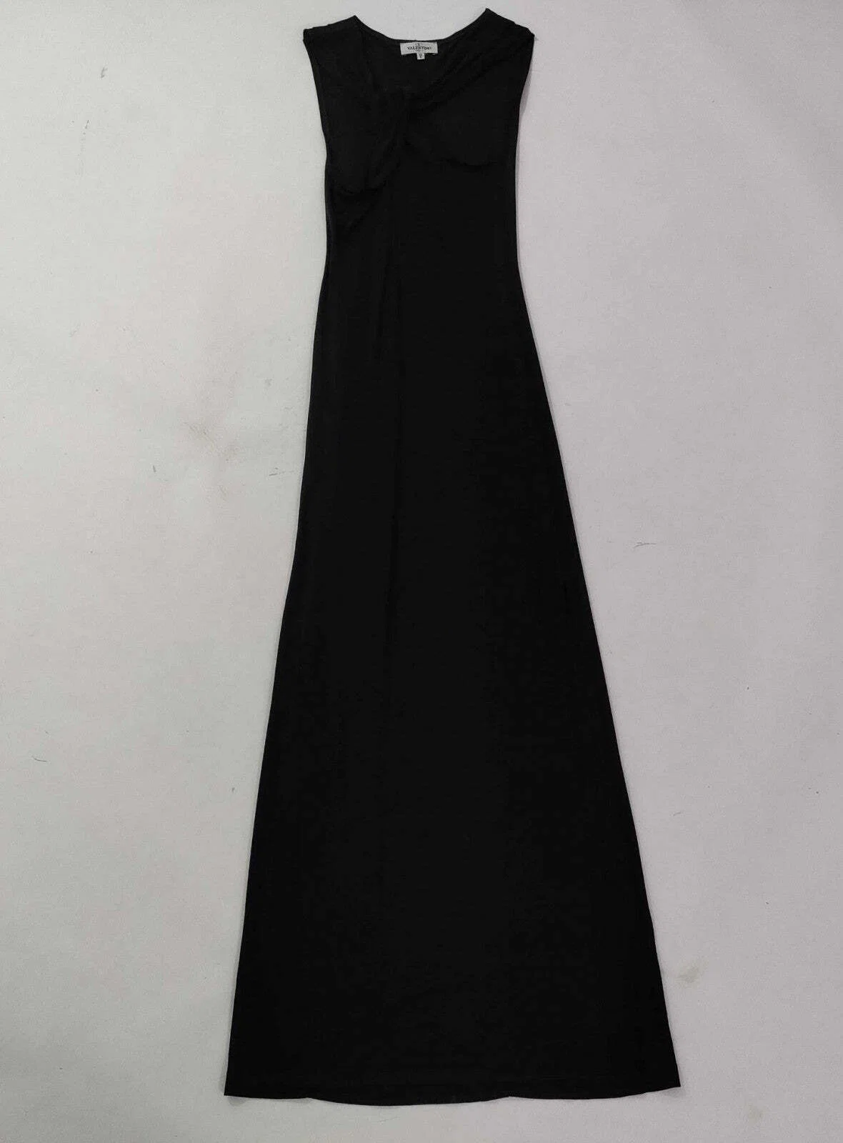 VALENTINO Sleeveless Long Dress Party Dress Black Made in Italy 