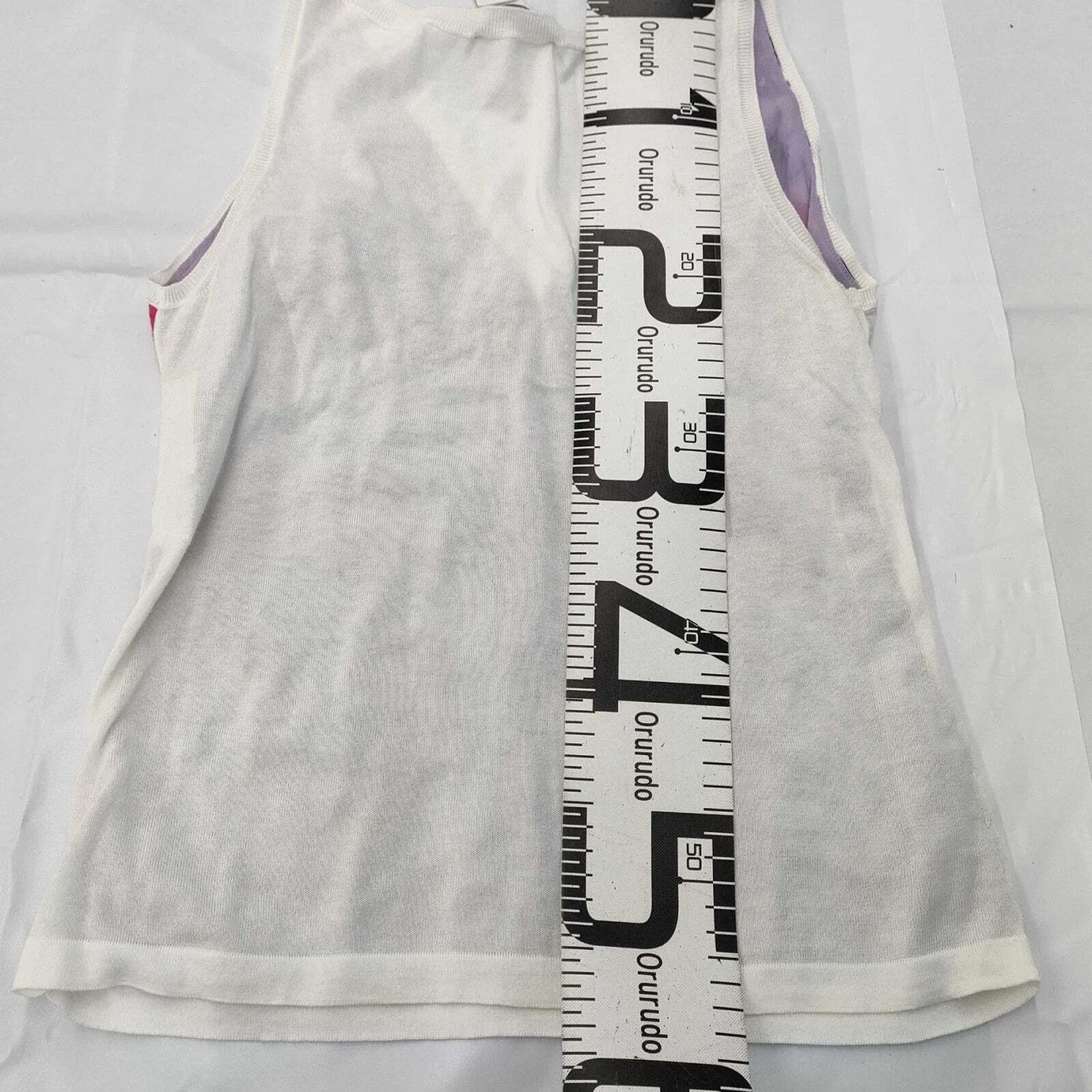 Salvatore Ferragamo Floral Print Sleeveless Top V-Neck Cross 