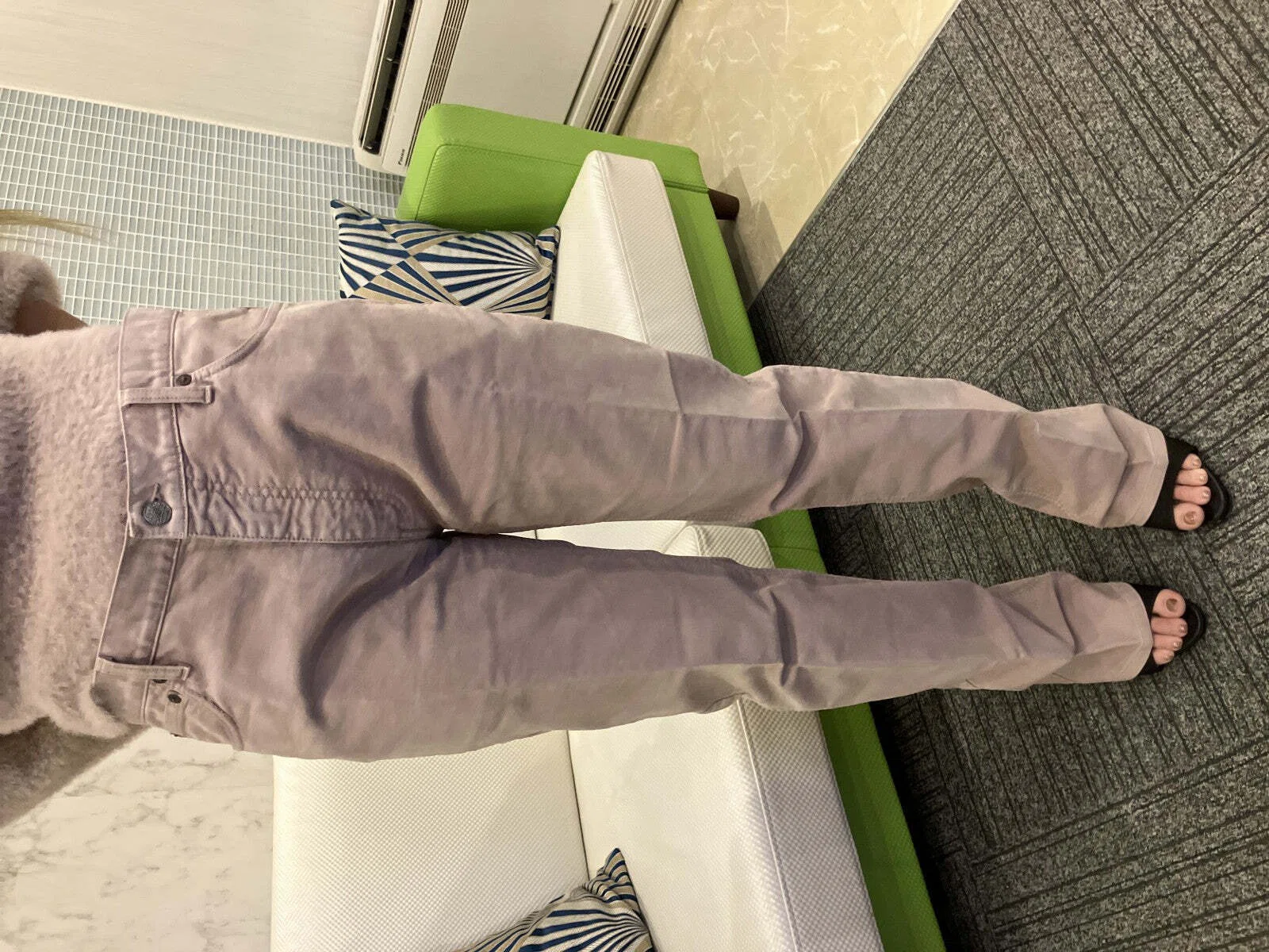 GUCCI Men's Cotton Chino Pants Greige Size 46 Made in Italy