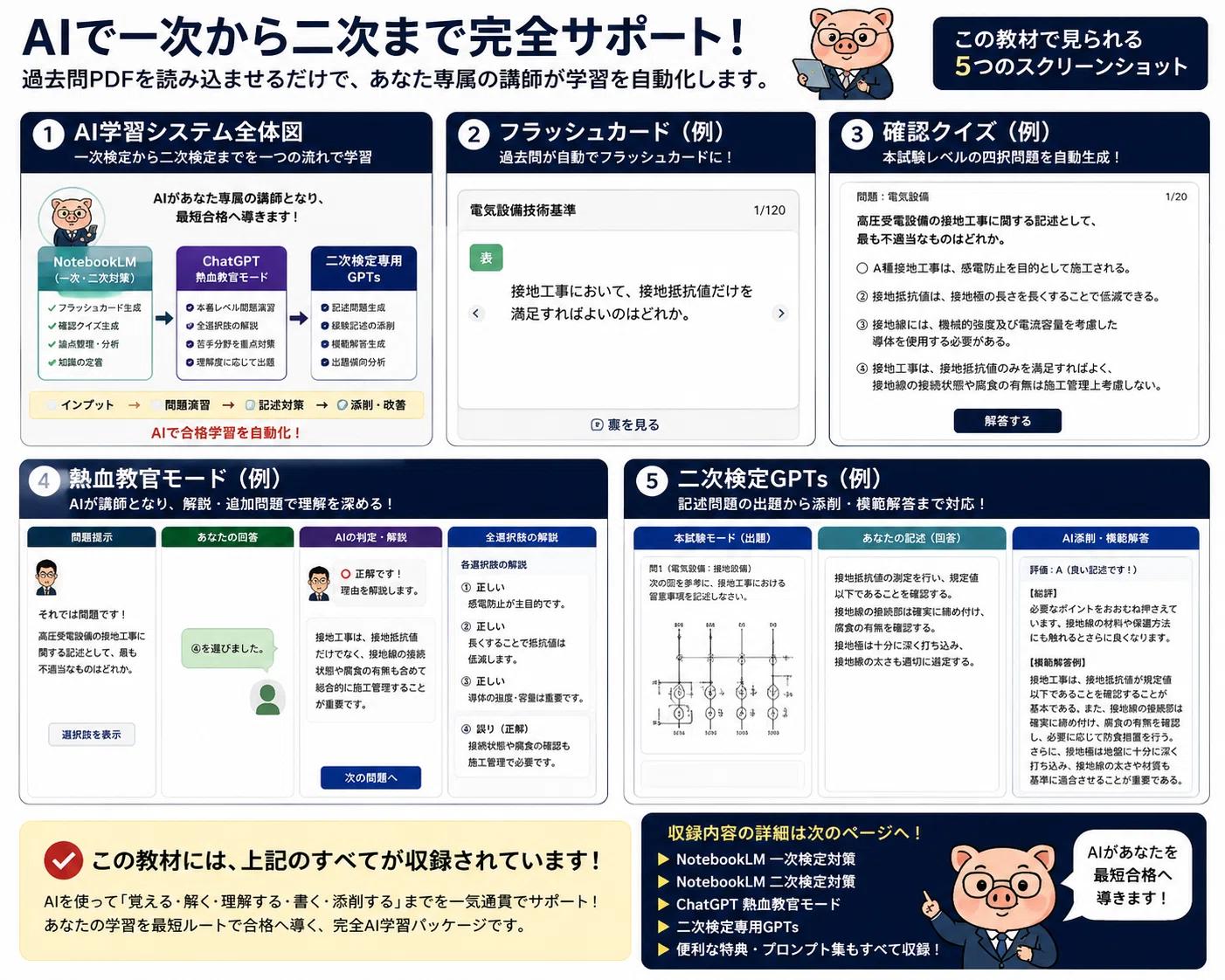 令和8年度対応】1級電気工事施工管理技士 AI学習完全パック