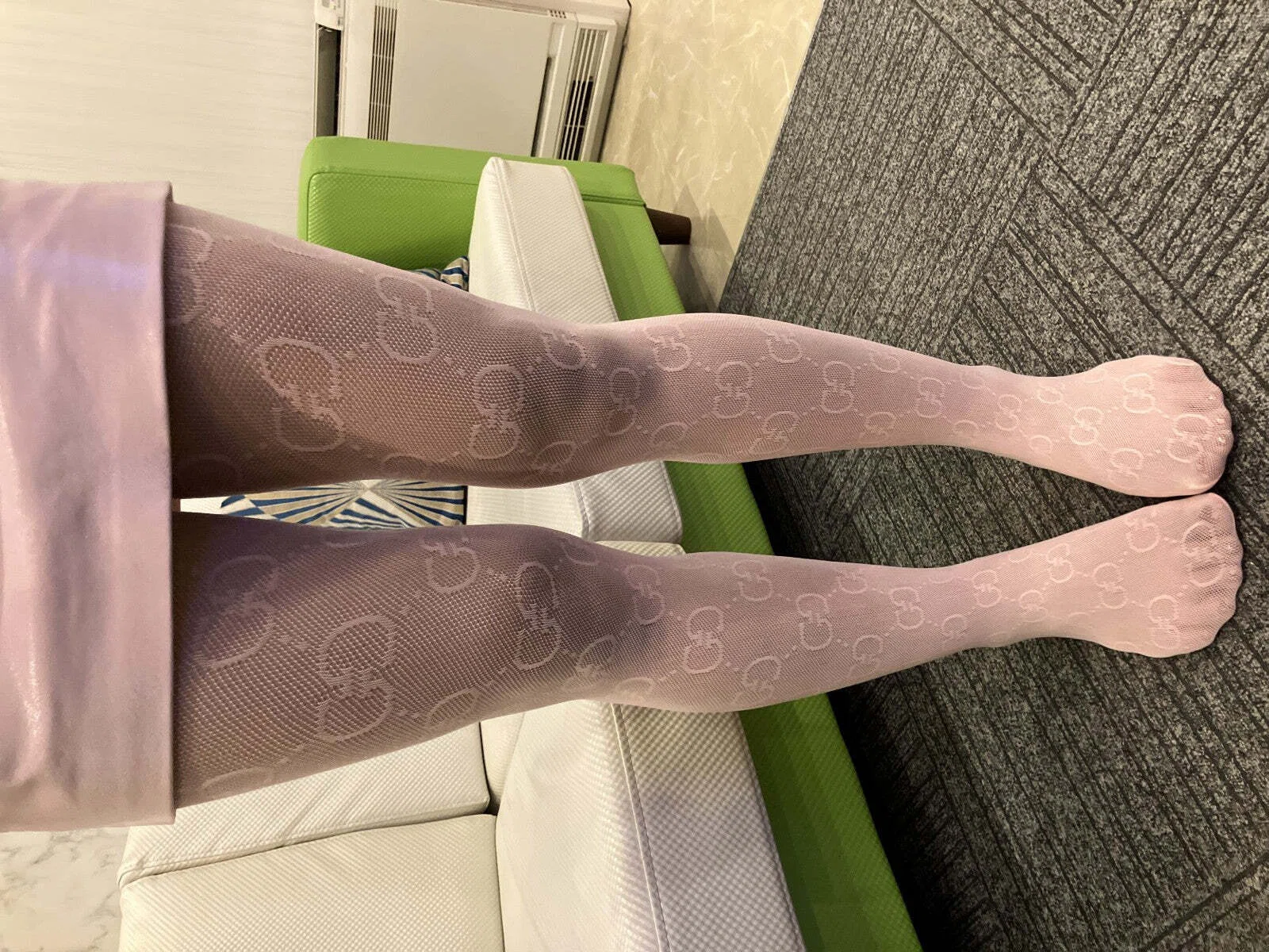 GUCCI Pink Stockings GG Logo Pattern Tights｜GUCCI ピンク GGロゴ