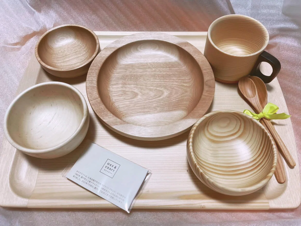 OKEA CRAFT 木製皿セット　オケクラフト 誕生から40年あまり。木の町おけとに根付いた木工の手しごと「オケ