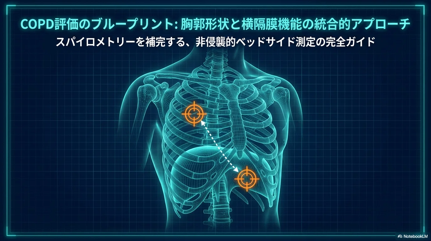 COPD 胸郭構造の変形（構造）：胸郭比（TTD/ATD）と横隔膜移動距離の