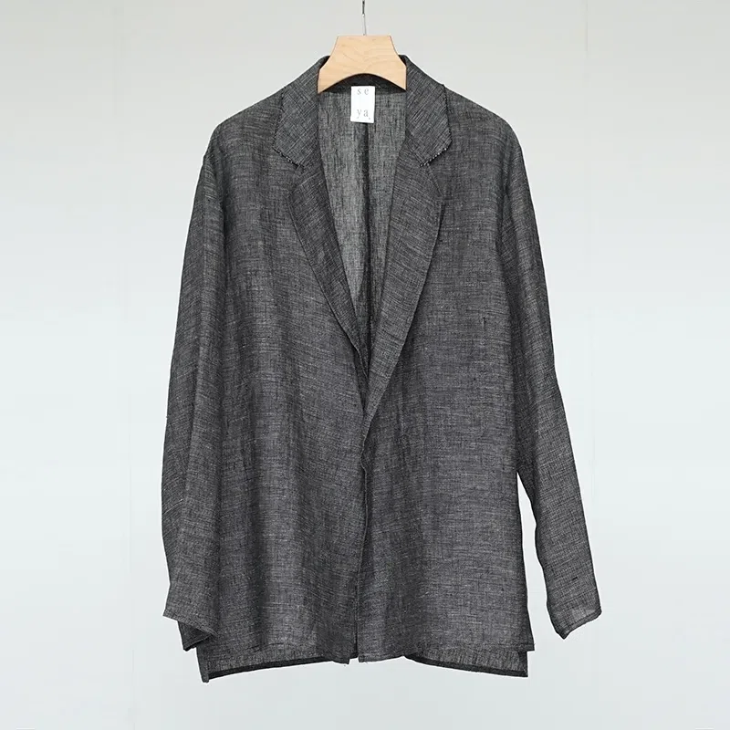 tukir linen jacket トキ seya nonotte セヤ seya.] A linen jacket that feels like wearing the wind｜THIRTY