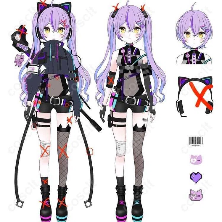 紫宮るな コスプレ衣装｜第三衣装サイバーパンクをクールに楽しむ｜みお