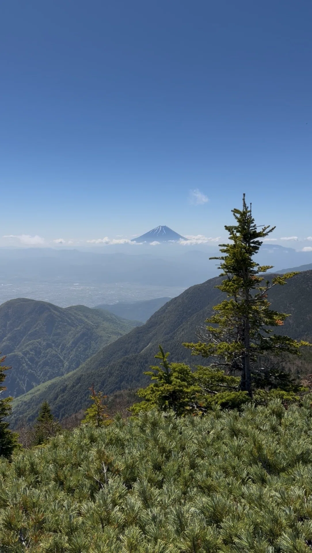 The day I did a 14-hour day trip to Mt. Ho-o. The white ridgeline
