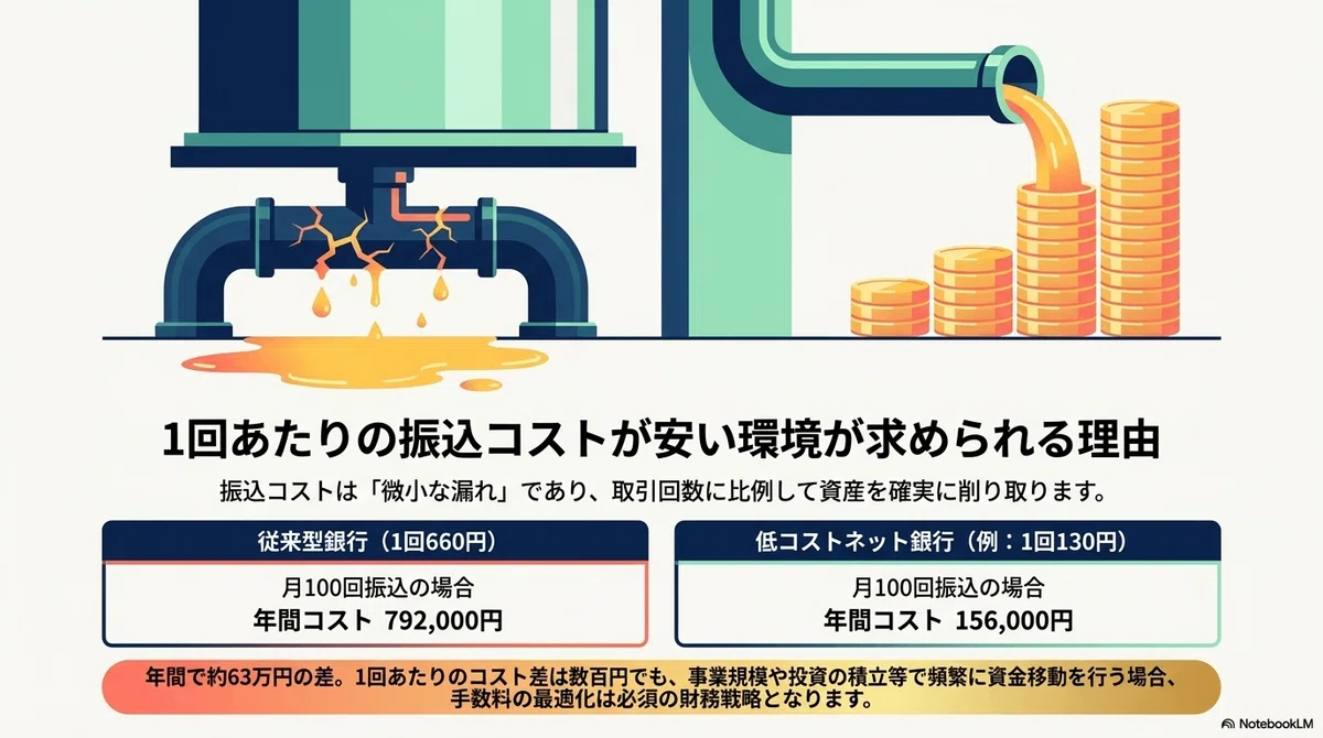 1回あたりの振込コストが安い環境が求められる理由