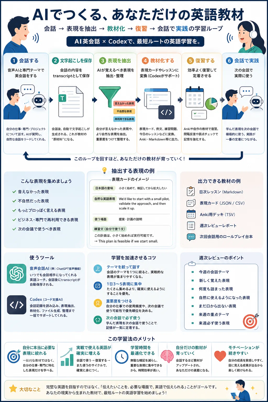 英会話AIとCodexで「自分専用の専門特化英語教材」を作る方法