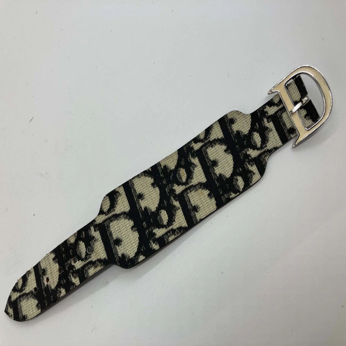 Christian Dior Oblique Trotter Canvas Bracelet D Buckle Wristband 