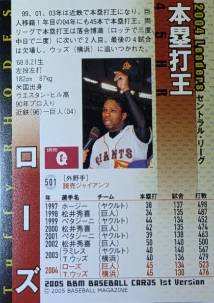 2005BBMカード☆Leadersカード タフィ・ローズ｜Card_collector