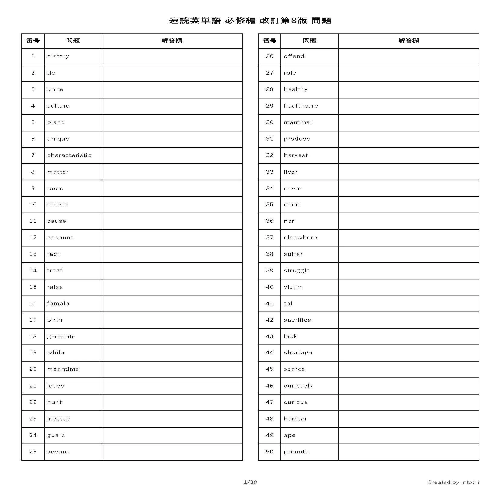 英 検 4 級 単語 テスト