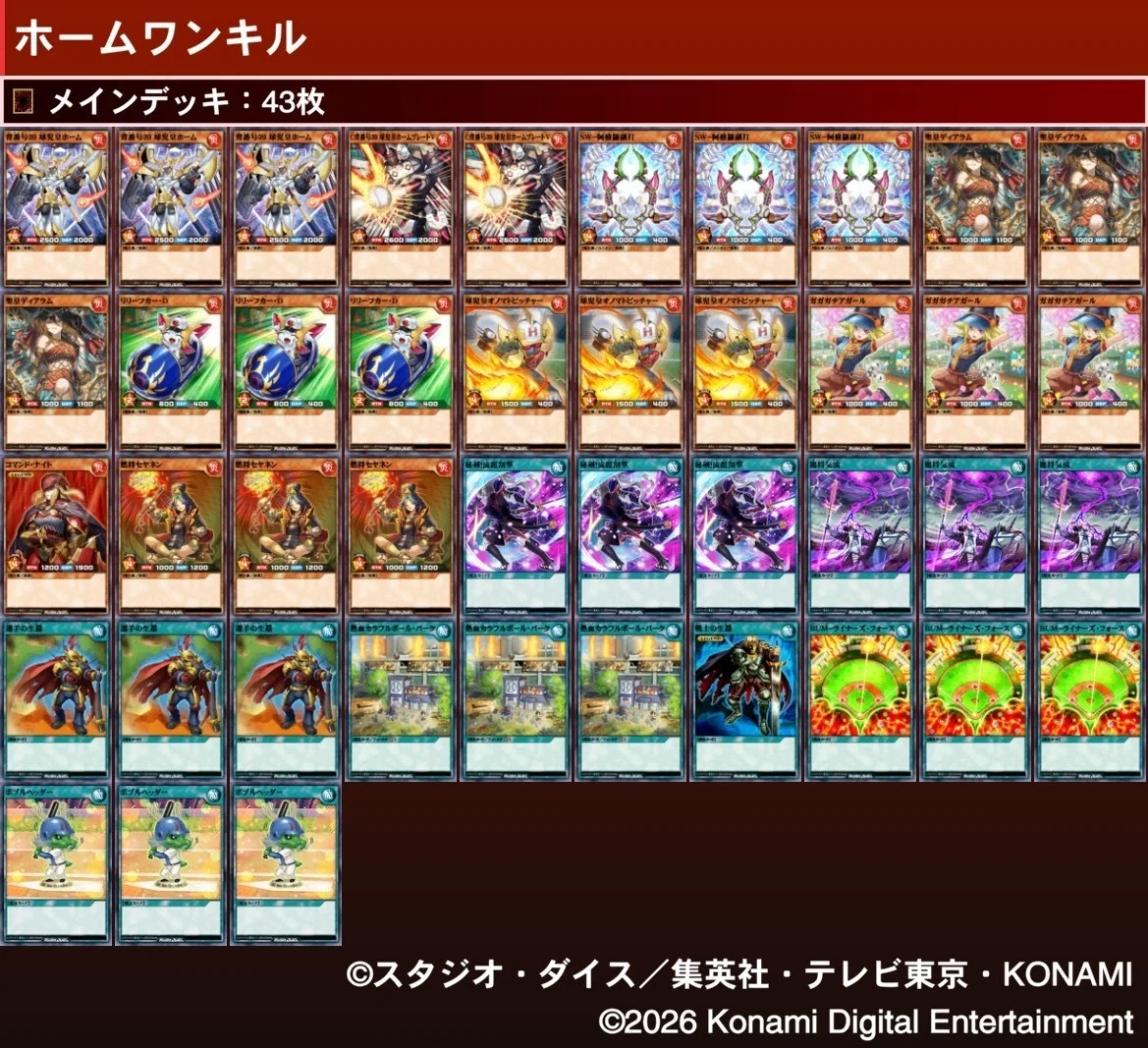 遊戯王　ラッシュデュエル　ホーム 野球 デッキパーツ　ユニオンベース　ディアラム ラッシュデュエル最新Tier1候補(？)】野球デッキについて【依怙贔屓