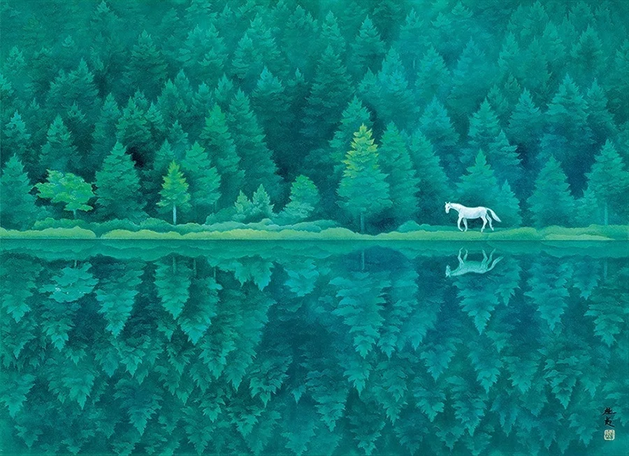 東山魁夷画伯《緑響く》とのご対面｜h-journey