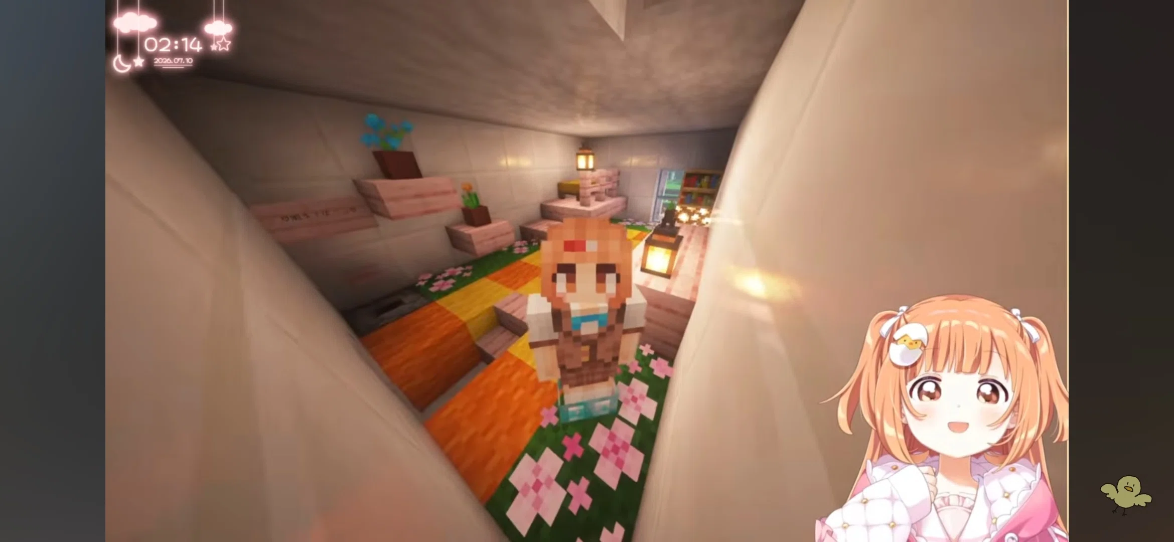あらなみマイクラ】応援通信㉞～たまこさんぽ🐣🚓🪟🦂～｜もちもち