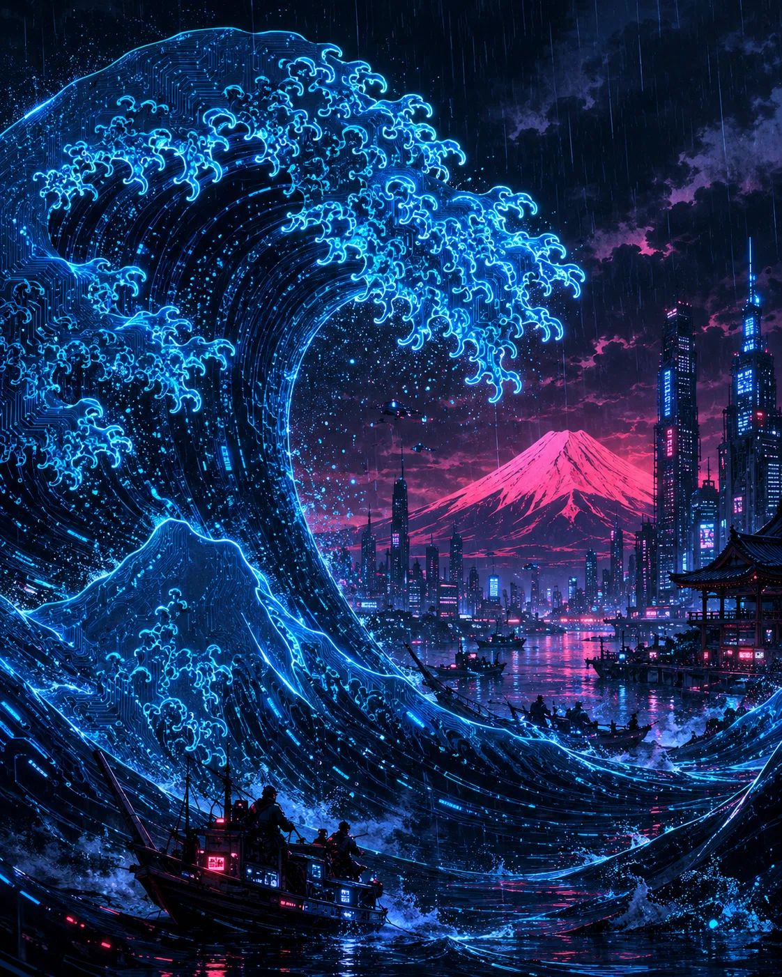 サイバーパンクアート「視界拡張」2046シリーズ キャンバス版画