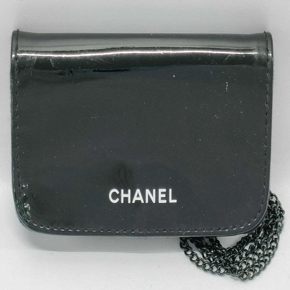 CHANEL Cosmetic Case Chain Shoulder Bag Black Novelty Not for Sale 
