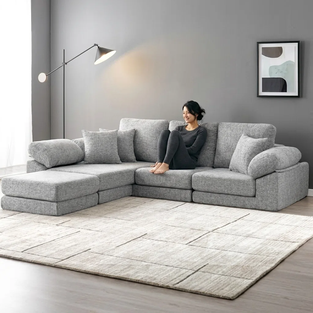 洗えるカバー付き3人掛けL字ソファーの本音レビュー｜ソファマスター