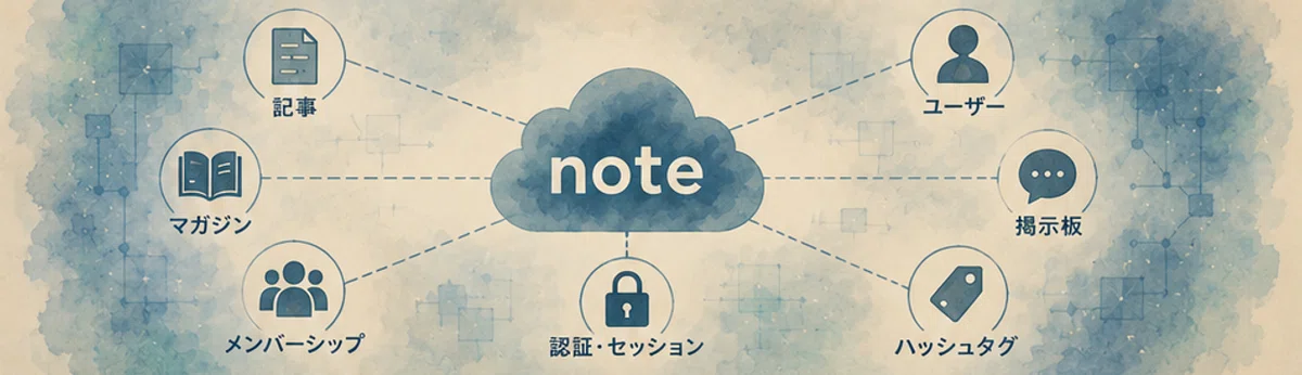 note 内部 API の主要リソース (記事 / マガジン / メンバーシップ / ユーザー / 掲示板 / ハッシュタグ / 認証)