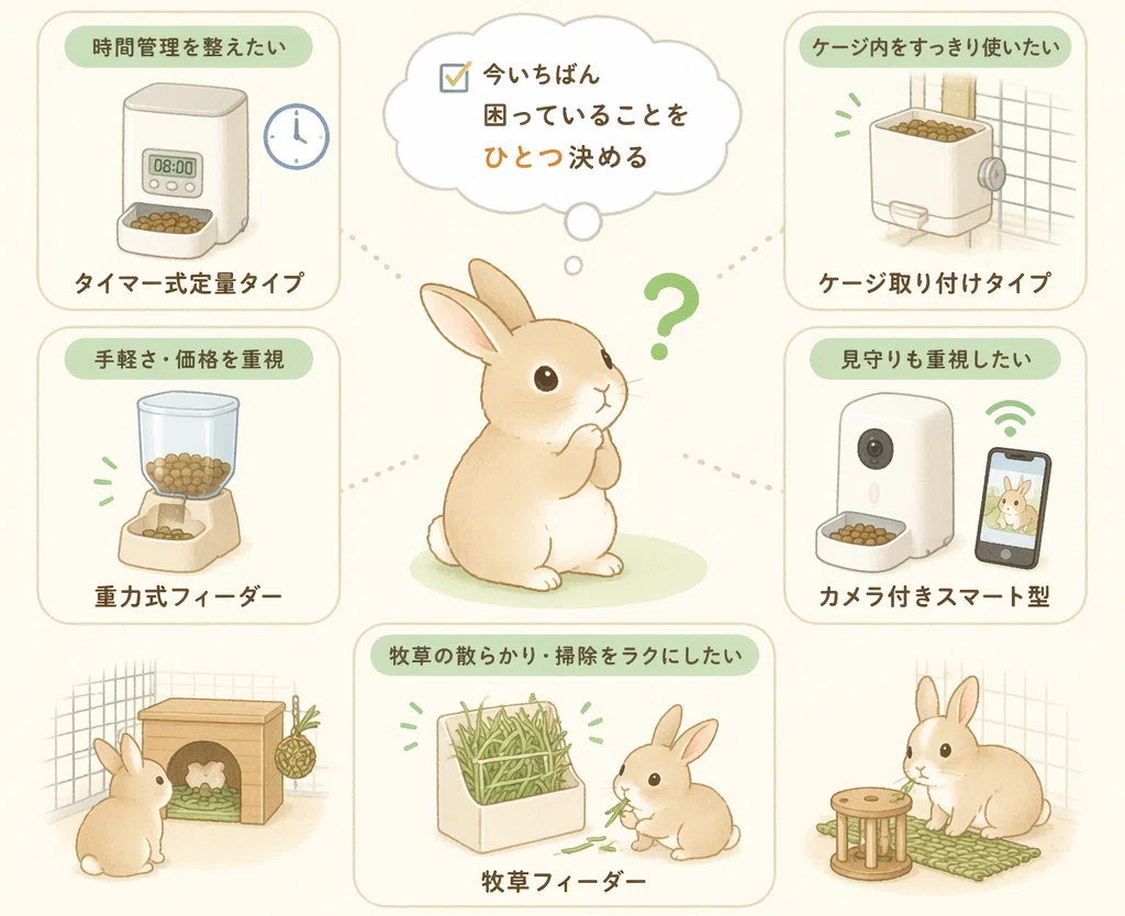 うさぎ用給餌器の選び方と5タイプ入門｜しっぽのある暮らし