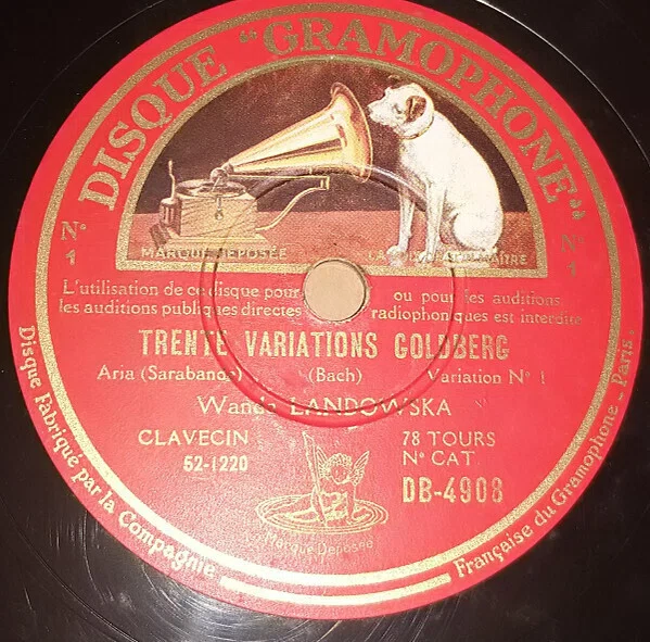 ワンダ・ランドフスカ：『ゴルトベルク変奏曲』(1933)【チェンバロ名盤