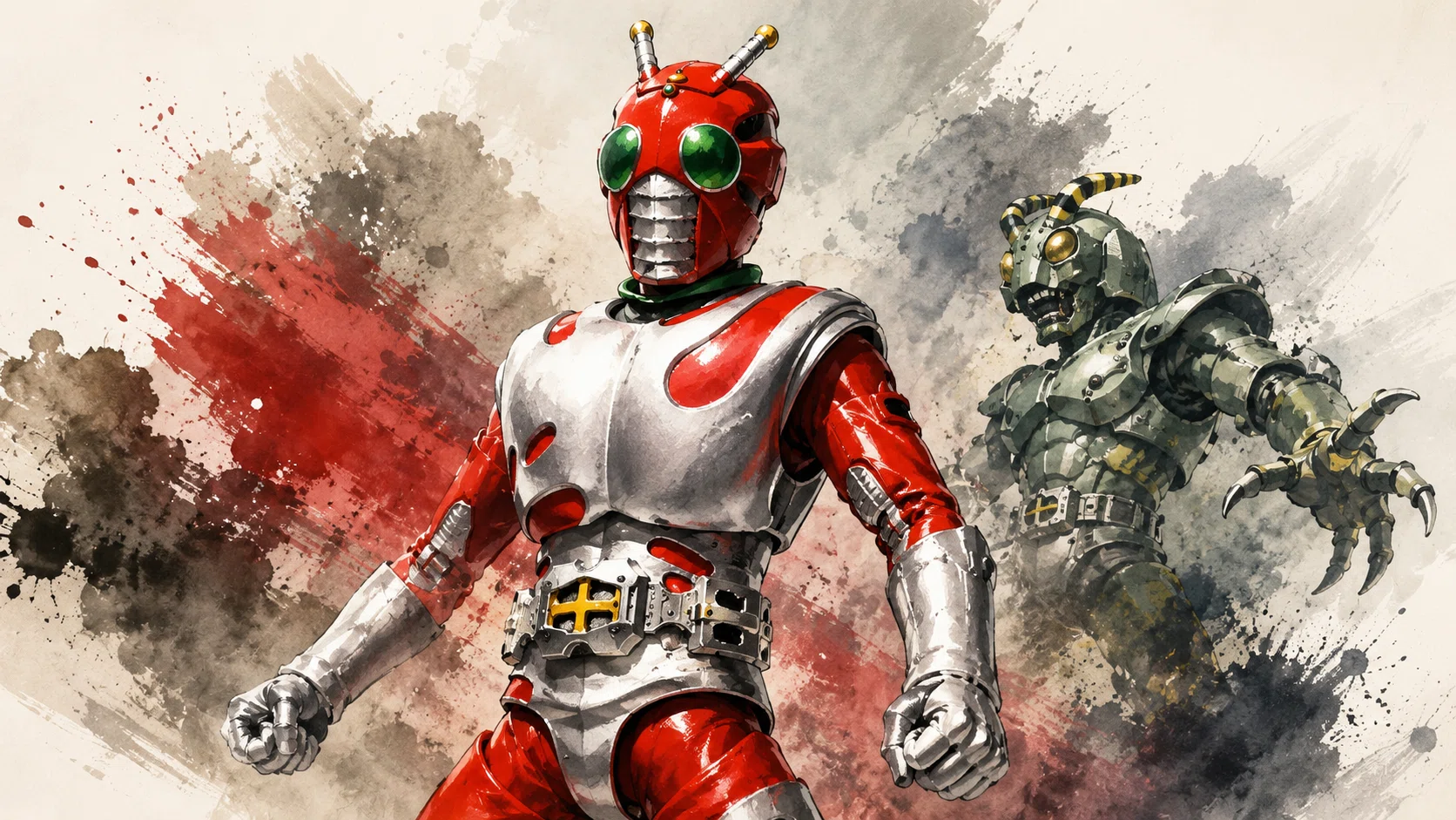 忍び寄る紅き戦士──仮面ライダーZXと、あの時代の熱狂を筆にのせて