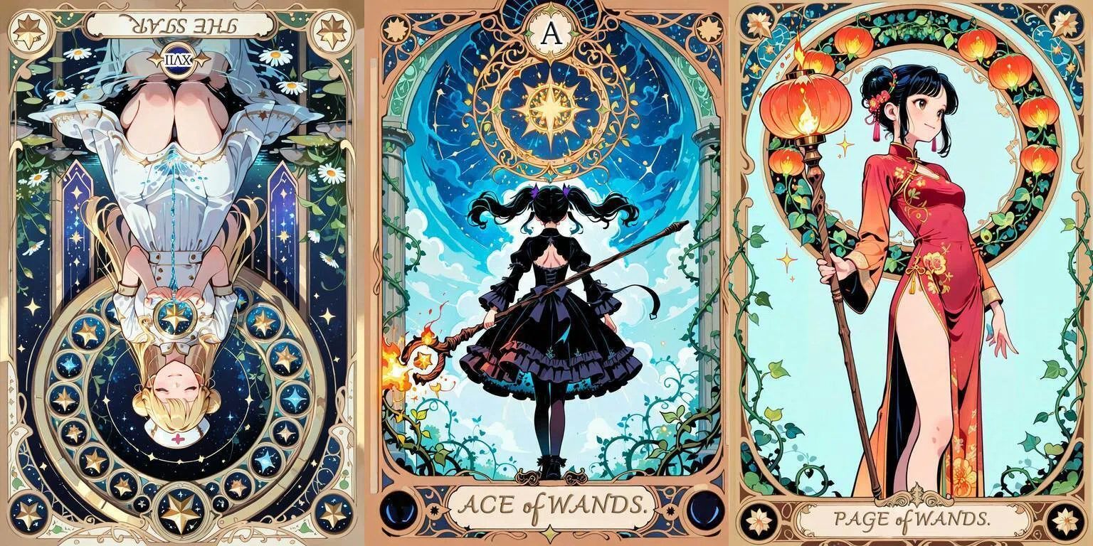 minmi★タロット 🔮【AI娘タロットカード】〝中アルカナ〟始動！🎈｜気球人🎈note