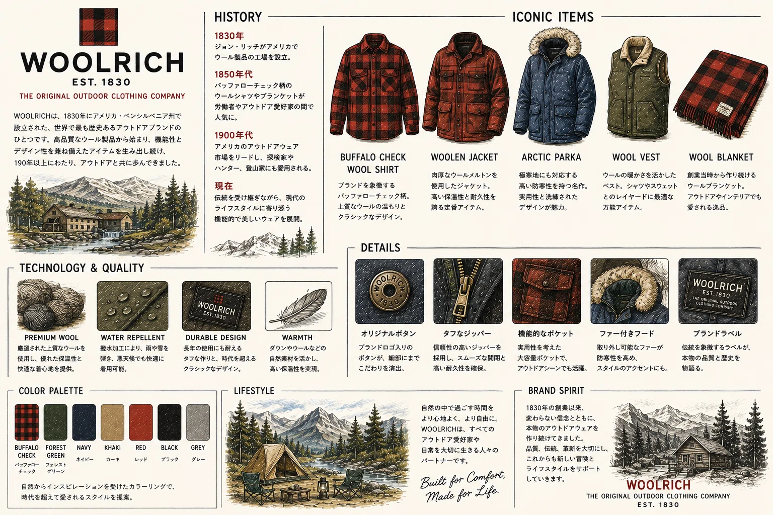 WOOLRICH チェック柄ブランケット　 ウールスロー WOOLRICH（ウールリッチ）とは？190年近い歴史を誇るアメリカ最古級