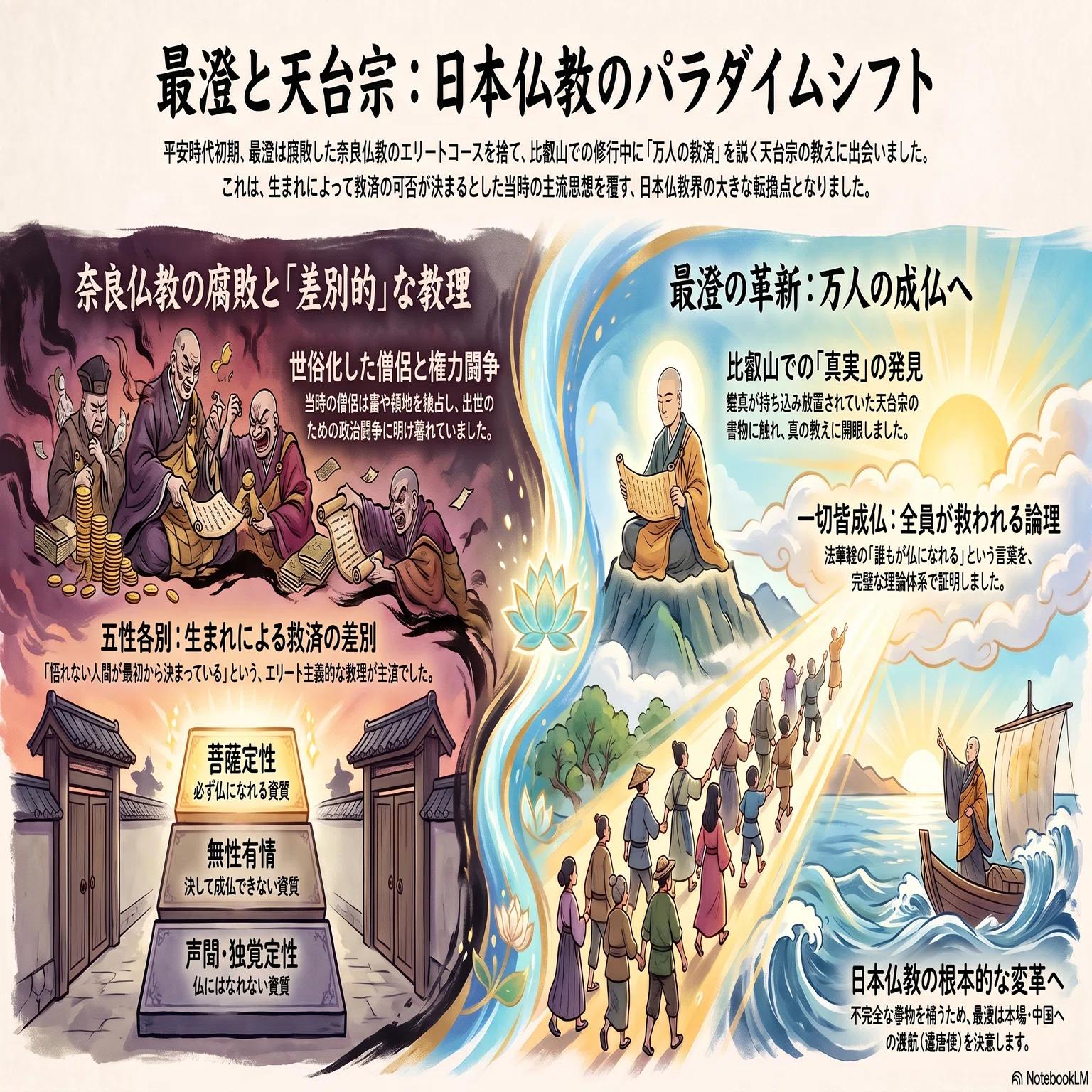 仏教入門12】日本仏教史④平安時代 天台宗（後編）｜ハナメガネの学び