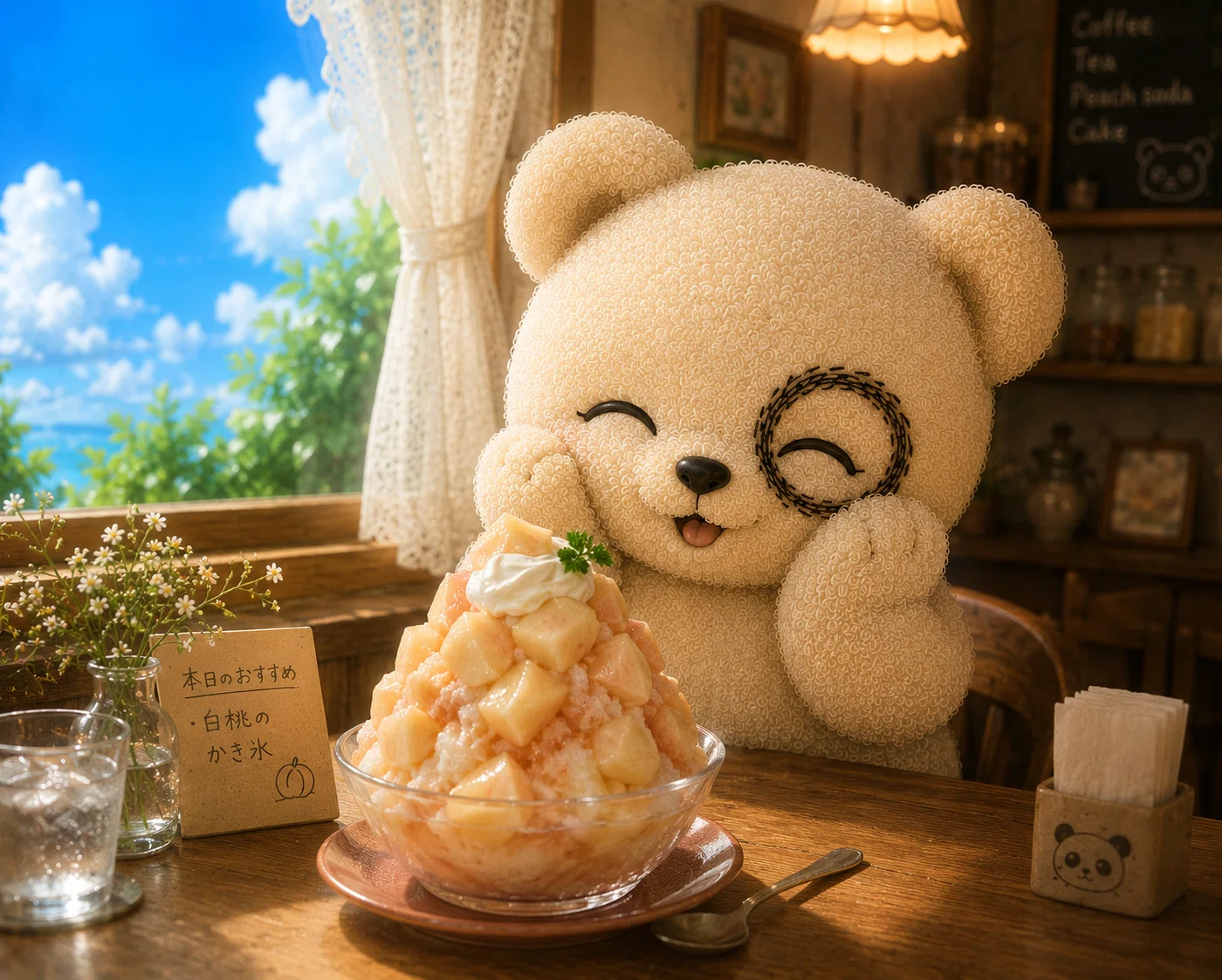 35.🐻くまちゃんの3行日記 暑くて冷たい夏🐼｜くまちゃんのなかみ