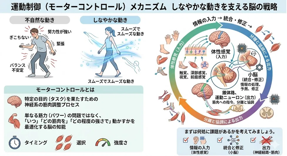モーターコントロールとは？感覚から運動へのプロセスと臨床4ステップ