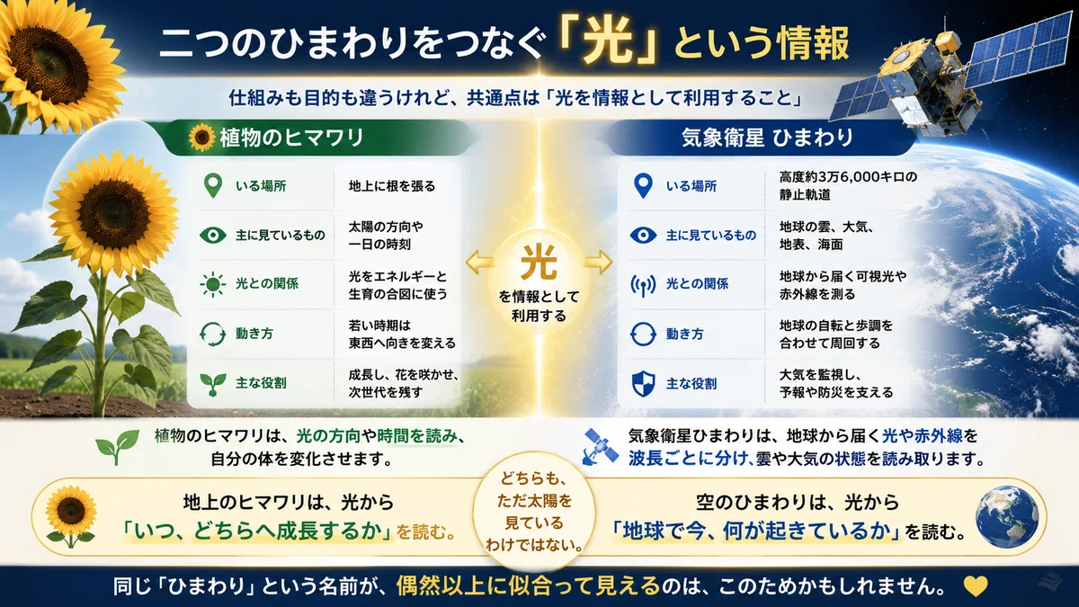 7月14日は「ひまわりの日」｜空から地球を見る気象衛星と、光を読む