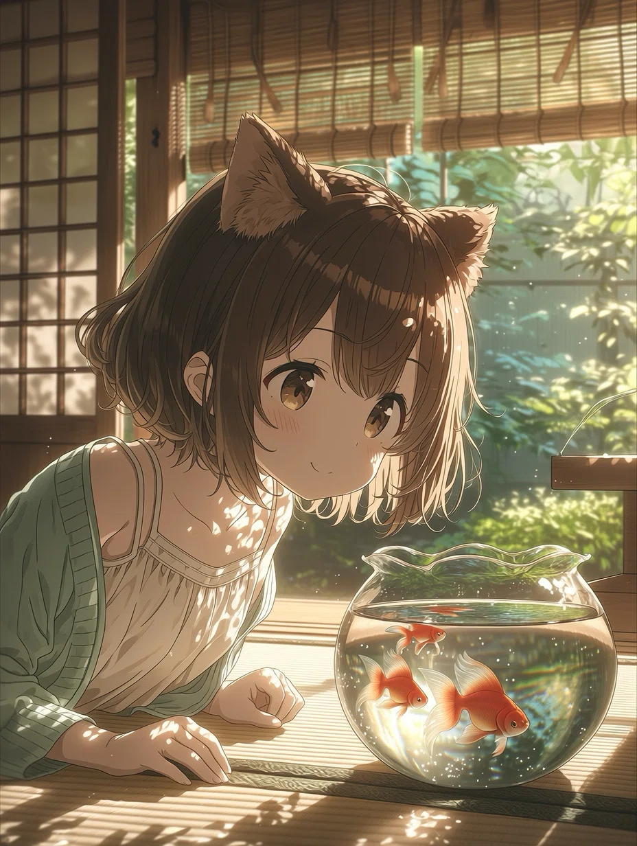 金魚鉢のきらめきと、畳で過ごす夏のひととき。【和心さんぽ】｜あい