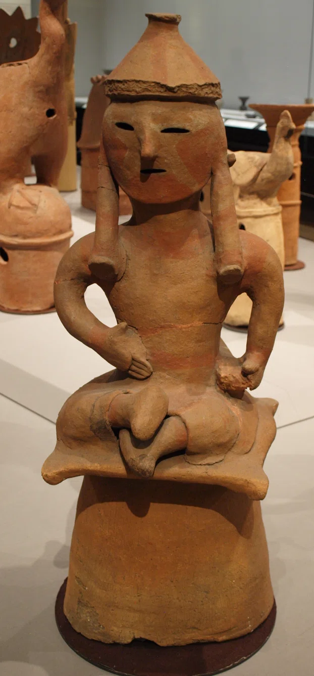 ただ今展示中⑨《埴輪 胡座の男子》古墳時代・6世紀、東京国立博物館