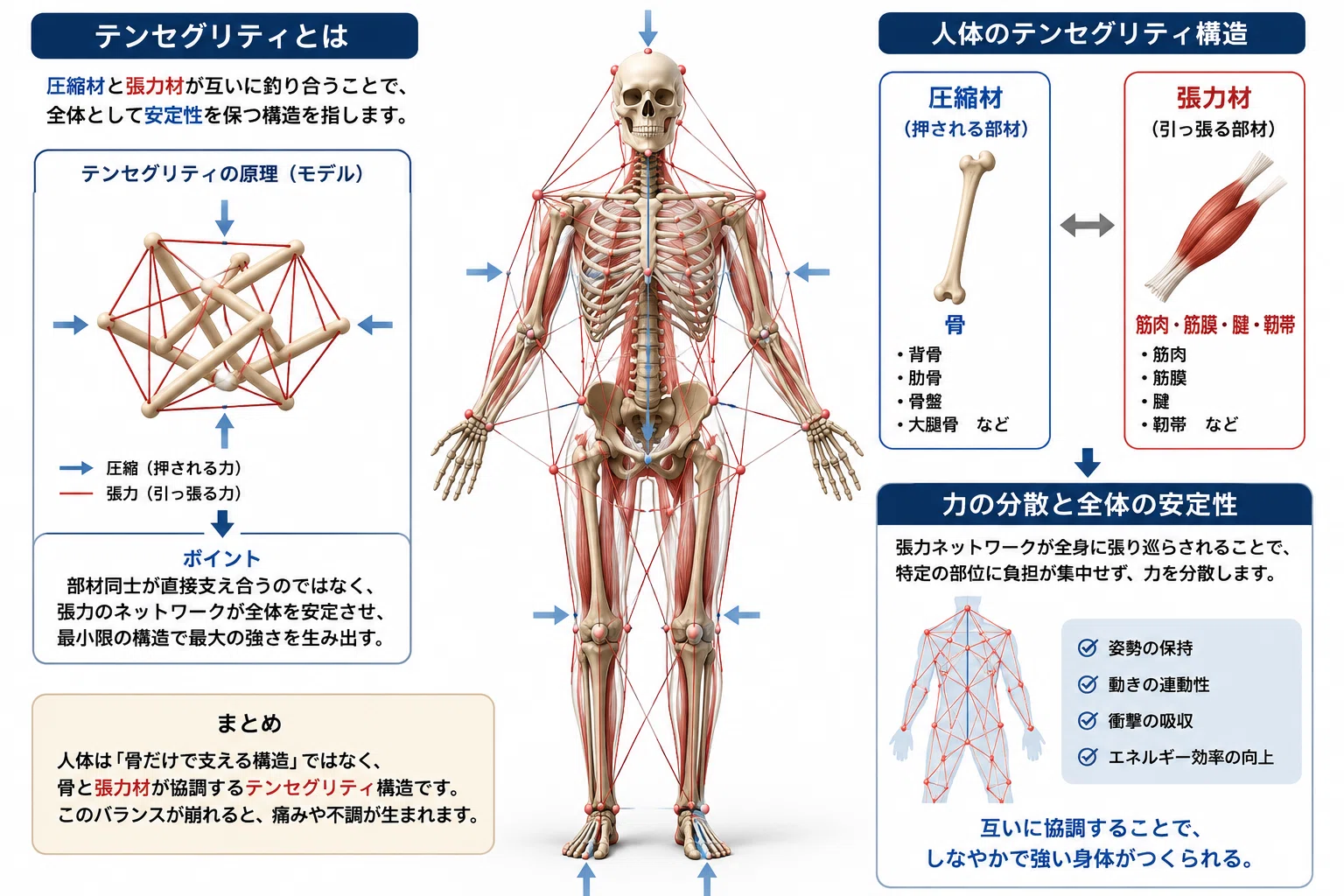 テンセグリティと背骨』 −脊柱は全身の張力ネットワークを映す結果