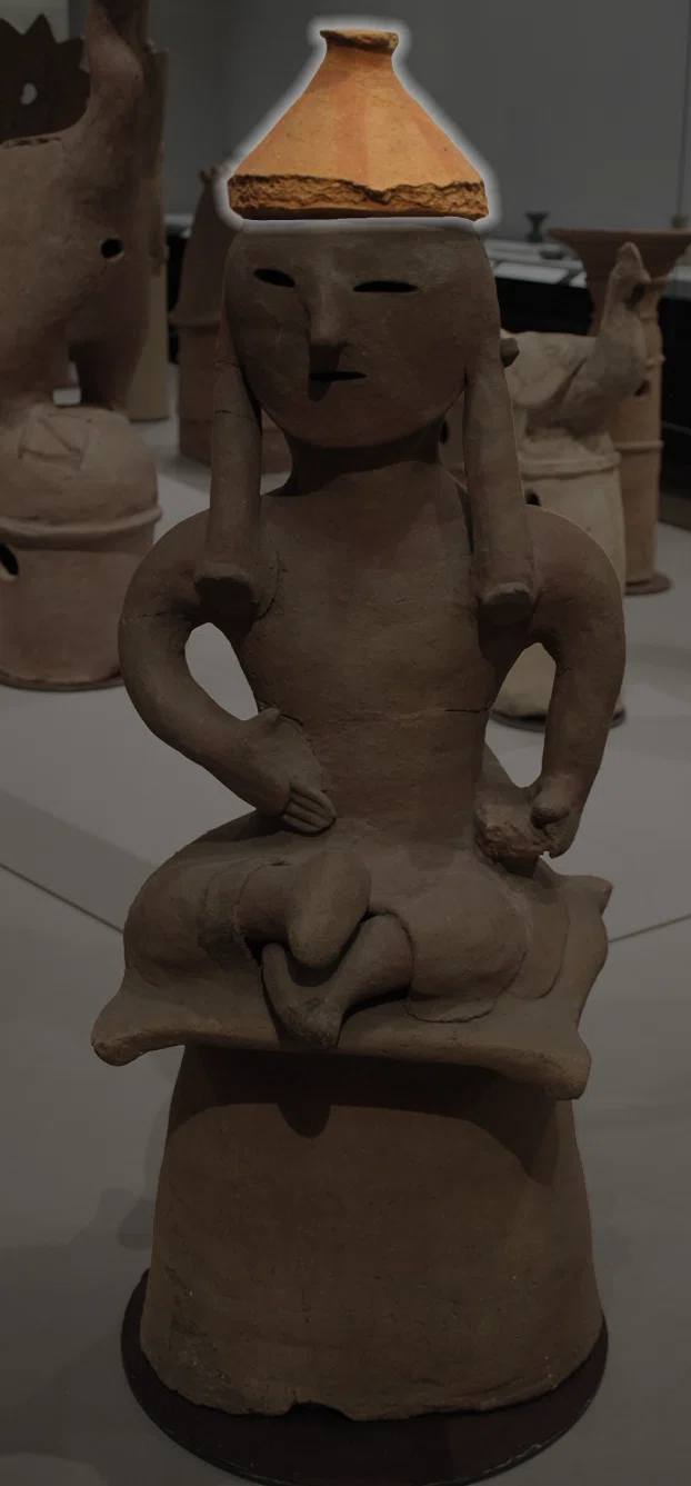ただ今展示中⑨《埴輪 胡座の男子》古墳時代・6世紀、東京国立博物館