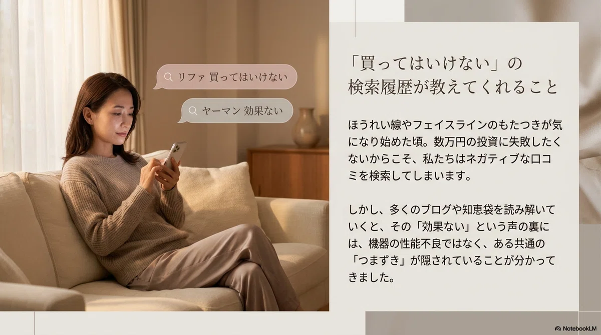 リファ:「美顔器は買ってはいけない」と言われる理由の図解