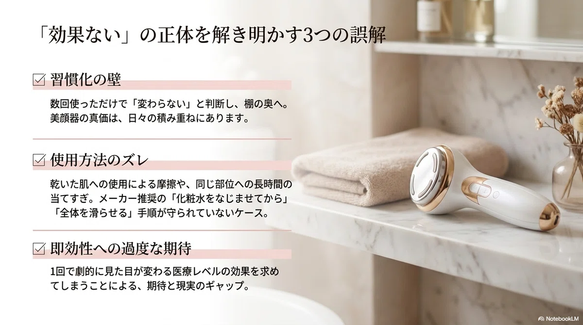 リファ:「美顔器は買ってはいけない」と言われる理由の図解(その2)