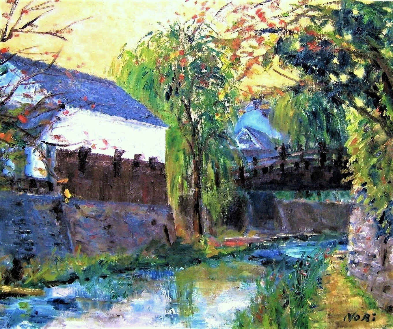 油彩画（秋の近江八幡）｜続・画楽舎便り