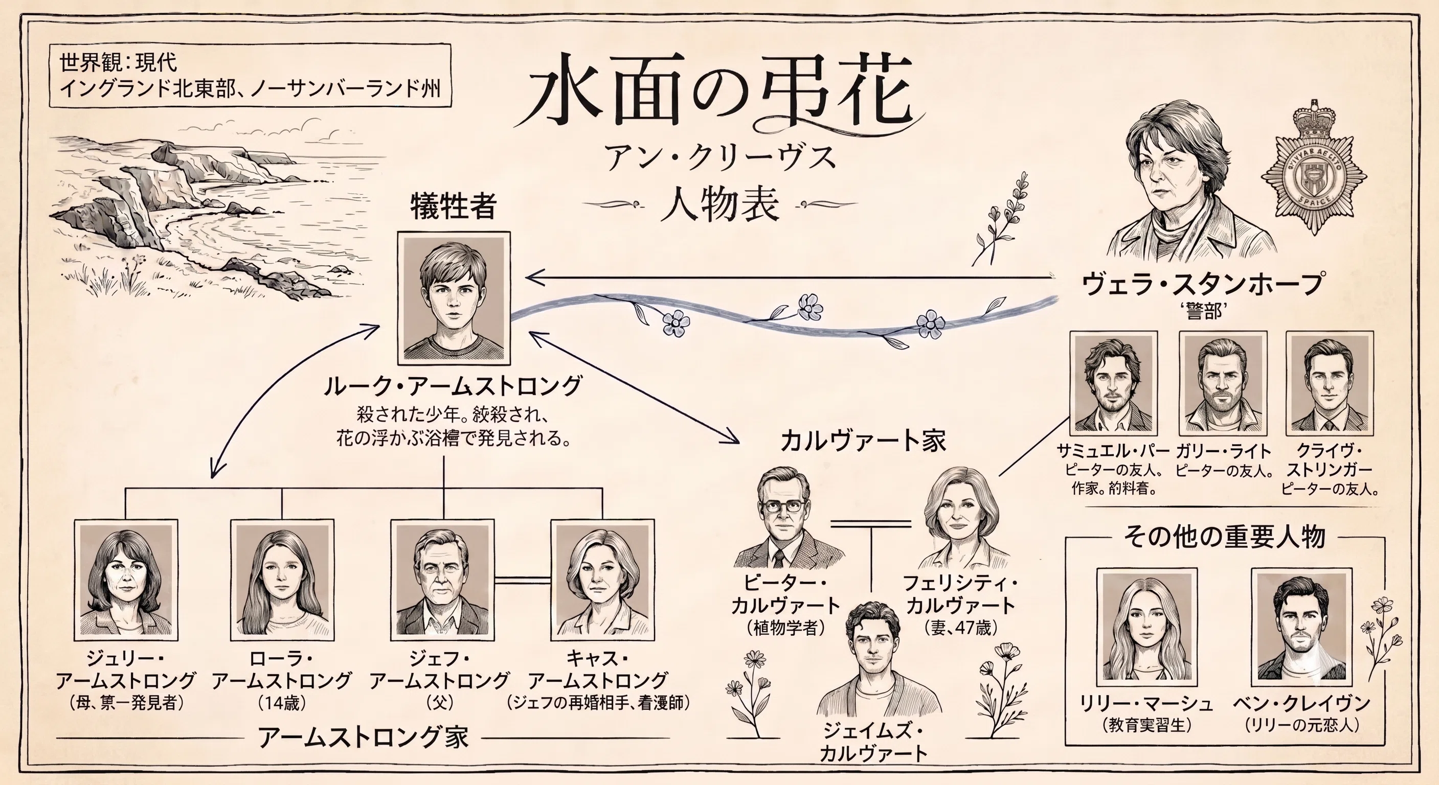 読書日記】AIで海外ミステリーの人物相関図を作ってみた 2026/7/12