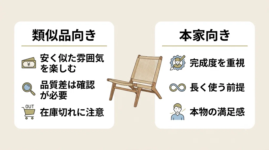 キューバチェアのリプロダクトおすすめ商品2選！選び方や本家との違い
