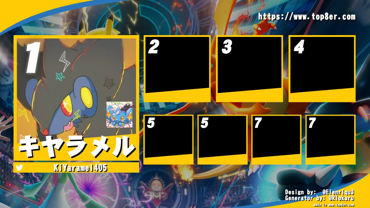 Site for creating this image [Top8er]｜キヤラメル