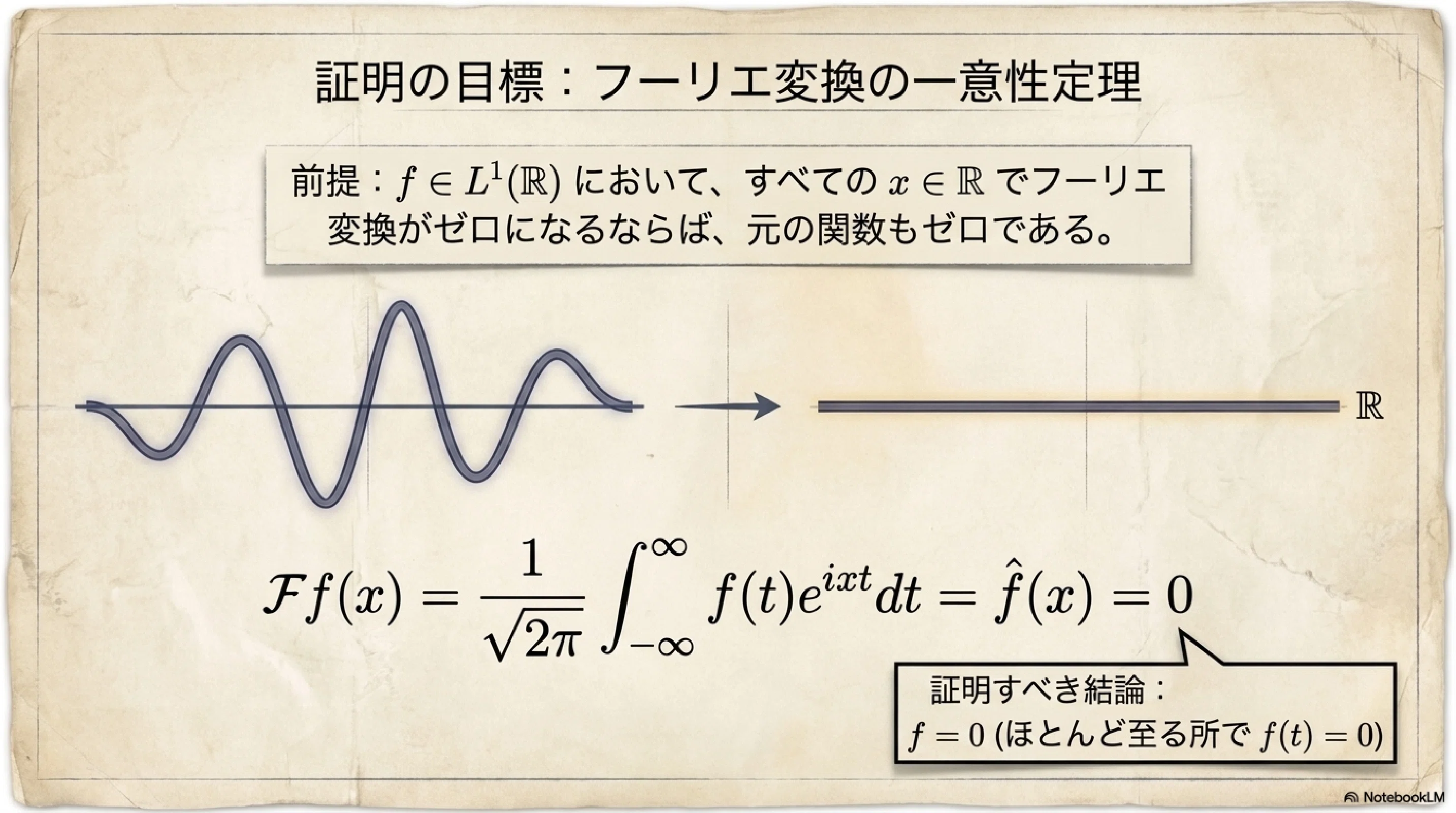 複素関数論を用いたフーリエ変換一意性の証明｜ari1110