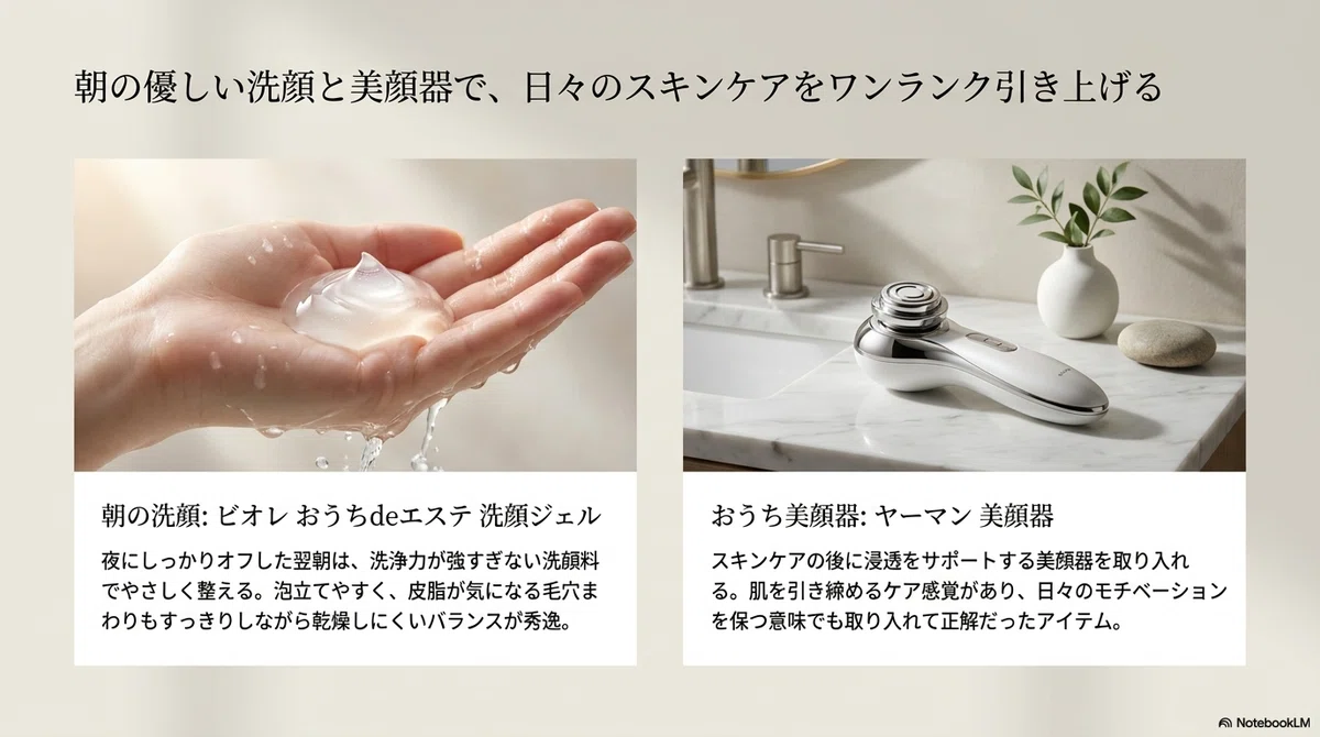 オルビス ザ：朝の洗顔に：ビオレ 洗顔ジェルの図解