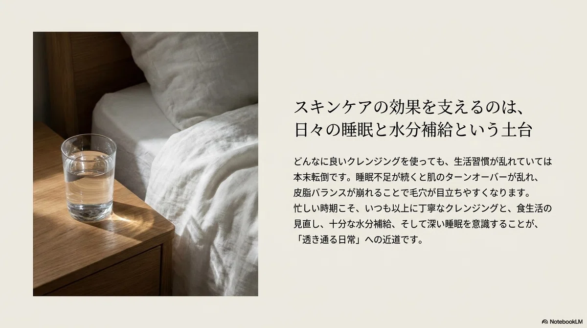 オルビス ザ：毛穴ケアと合わせて見直したい、生活習慣のちょっとした工夫の図解