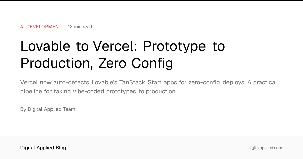 🧩 Vercel｜Lovable製アプリを設定ゼロで本番公開、試作と本番の壁が消える ほか｜小畑タカユキ｜AI駆動Web制作×売上につながる仕組み