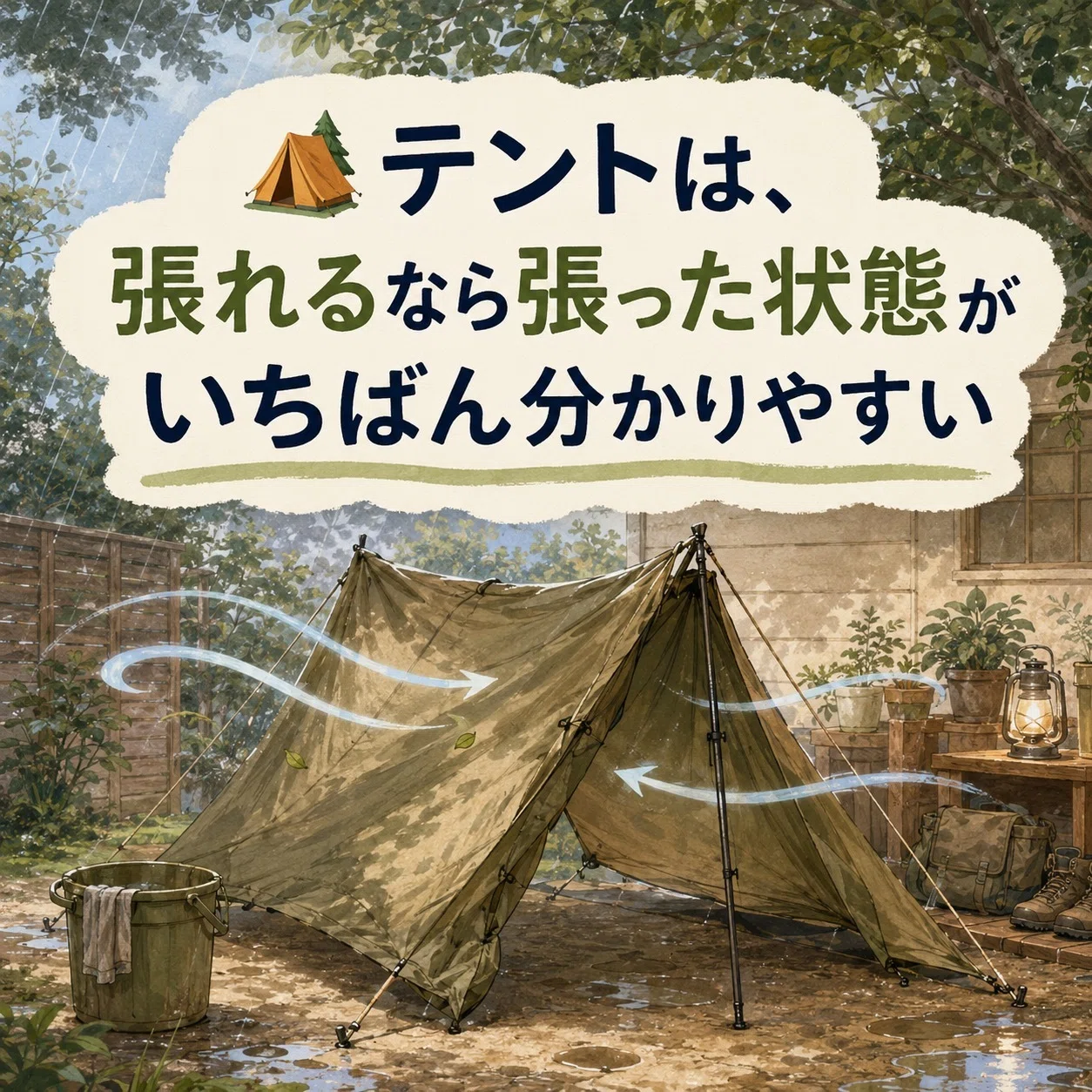 🌧️〖2026年版〗雨キャンプの本番は帰宅後だった｜濡れたテントと寝袋