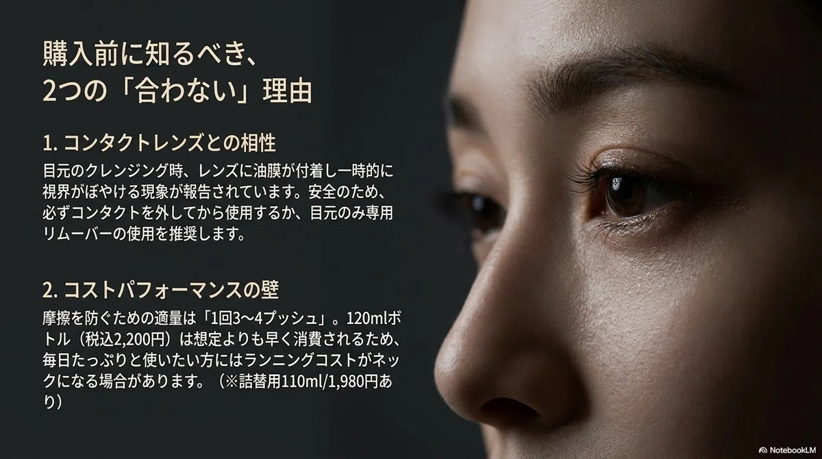 オルビス クレンジングオイル:正直に感じた「合わないかもしれない」ポイントの図解