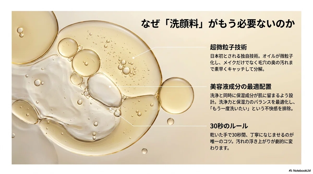 オルビス ザ クレンジングオイルが「W洗顔不要」といえる理由の図解(その4)